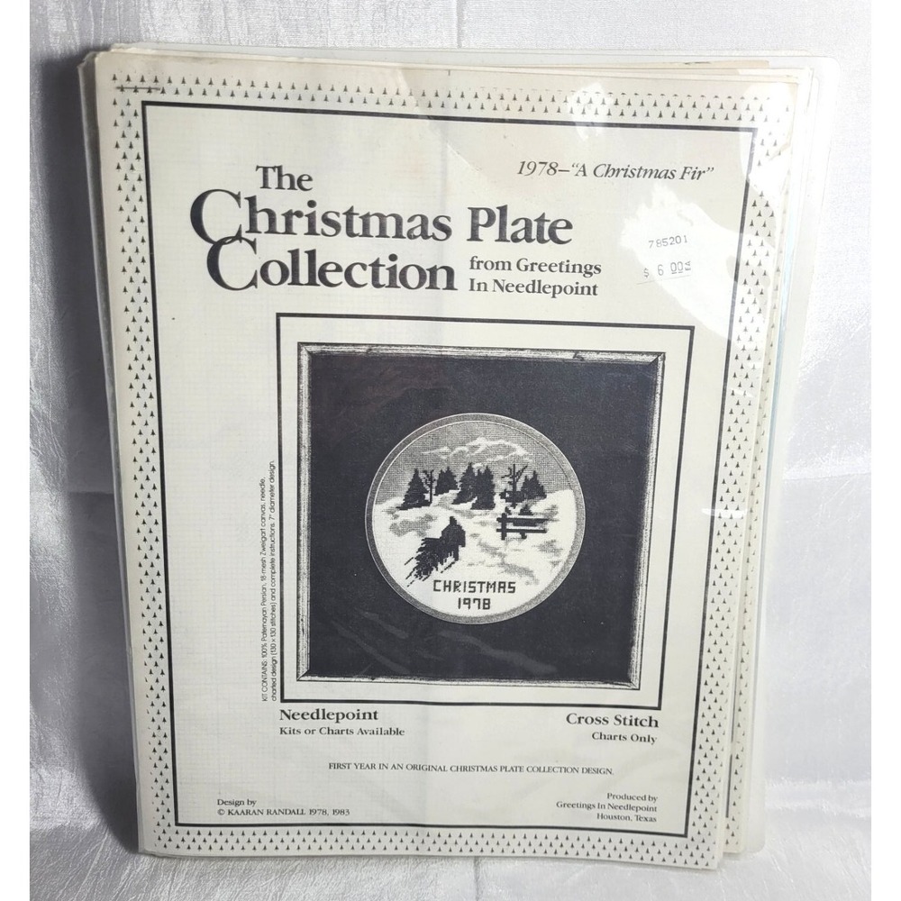 Vintage Greetings in Needlepoint Christmas Plate Collection Patterns 1978-1988